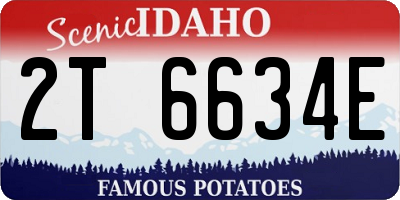 ID license plate 2T6634E