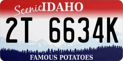 ID license plate 2T6634K