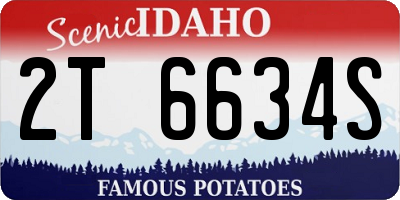 ID license plate 2T6634S