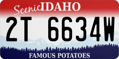 ID license plate 2T6634W