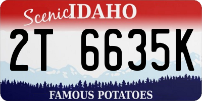 ID license plate 2T6635K