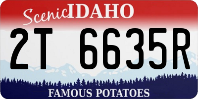 ID license plate 2T6635R