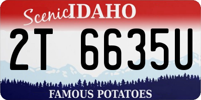 ID license plate 2T6635U