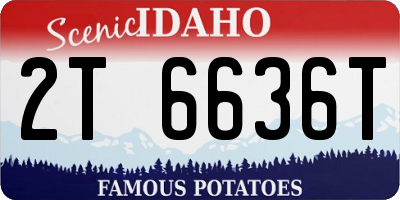 ID license plate 2T6636T