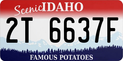 ID license plate 2T6637F