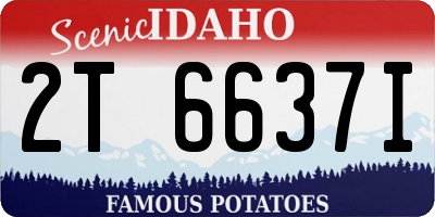 ID license plate 2T6637I