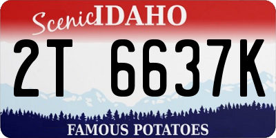 ID license plate 2T6637K