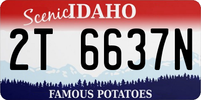 ID license plate 2T6637N