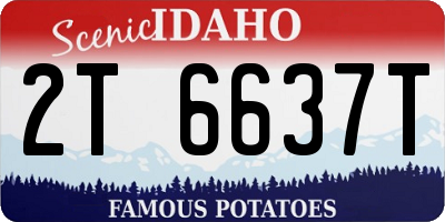 ID license plate 2T6637T