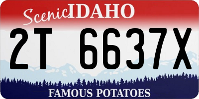 ID license plate 2T6637X