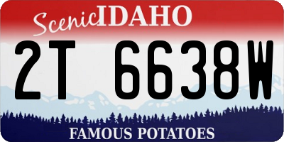 ID license plate 2T6638W