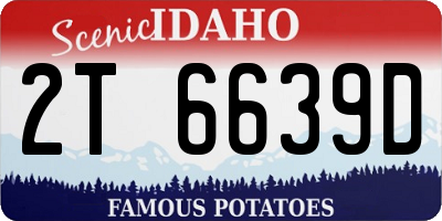 ID license plate 2T6639D