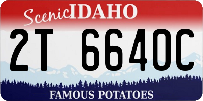 ID license plate 2T6640C