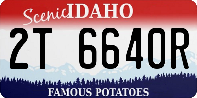 ID license plate 2T6640R