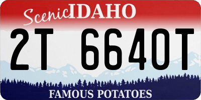 ID license plate 2T6640T