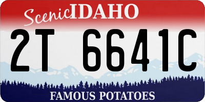 ID license plate 2T6641C