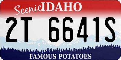 ID license plate 2T6641S