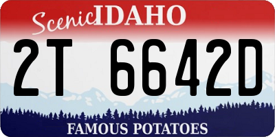 ID license plate 2T6642D