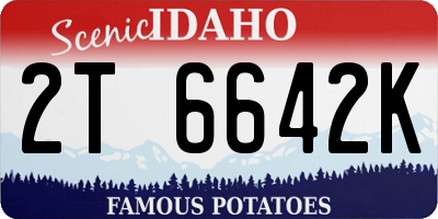 ID license plate 2T6642K