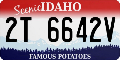 ID license plate 2T6642V