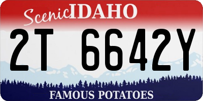 ID license plate 2T6642Y