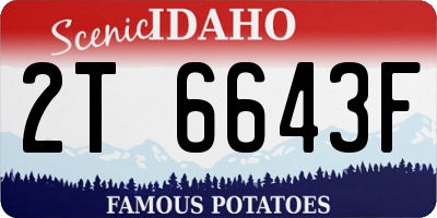 ID license plate 2T6643F