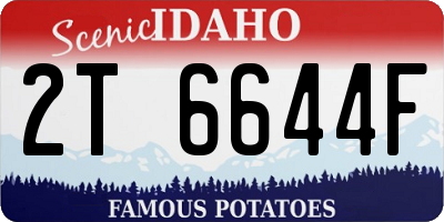 ID license plate 2T6644F