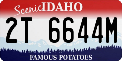 ID license plate 2T6644M