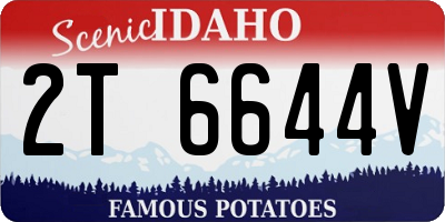 ID license plate 2T6644V