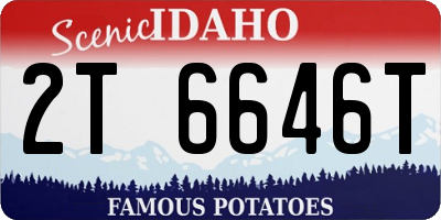 ID license plate 2T6646T