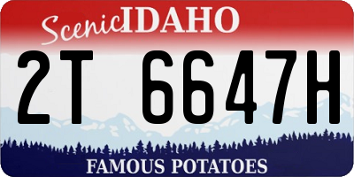 ID license plate 2T6647H