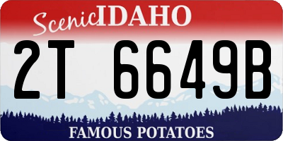 ID license plate 2T6649B