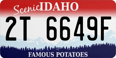 ID license plate 2T6649F