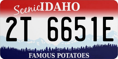 ID license plate 2T6651E