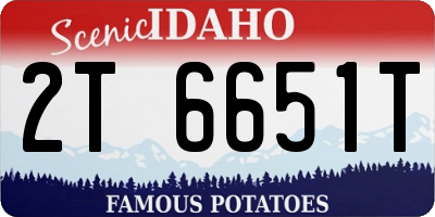 ID license plate 2T6651T