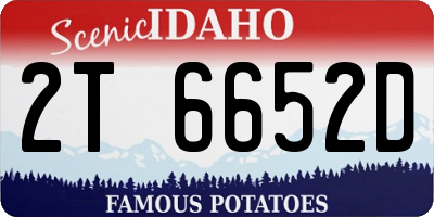 ID license plate 2T6652D