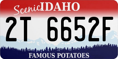 ID license plate 2T6652F