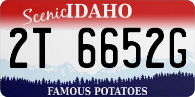 ID license plate 2T6652G