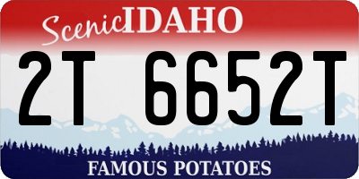 ID license plate 2T6652T