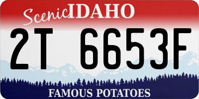 ID license plate 2T6653F