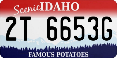 ID license plate 2T6653G
