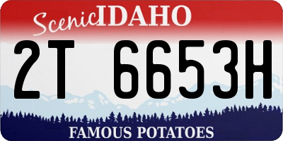 ID license plate 2T6653H