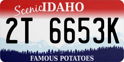 ID license plate 2T6653K