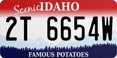 ID license plate 2T6654W