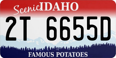 ID license plate 2T6655D
