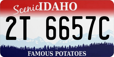 ID license plate 2T6657C