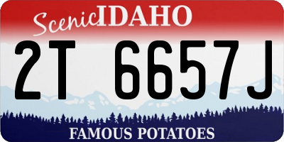 ID license plate 2T6657J