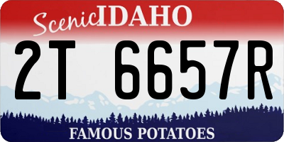 ID license plate 2T6657R