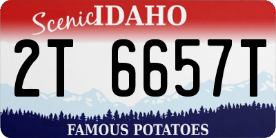ID license plate 2T6657T