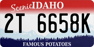 ID license plate 2T6658K